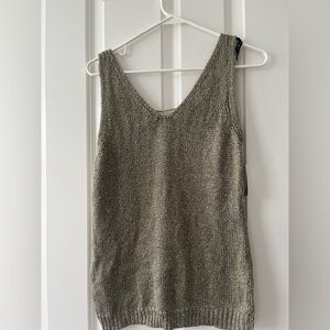 Banjara Metallic Knit Sleeveless V-Neck Sweater